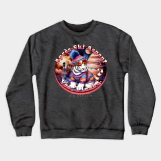 Apres-Ski Aspen Galactic Beanie White Tiger 75T Crewneck Sweatshirt